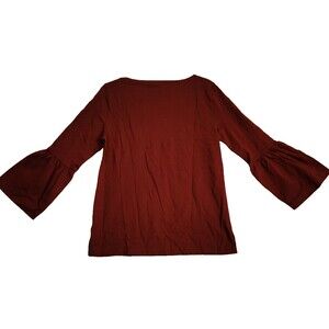 J Crew T-Shirt Womens size Small Mulberry Long Bell Sleeve Cotton Casual Hippie